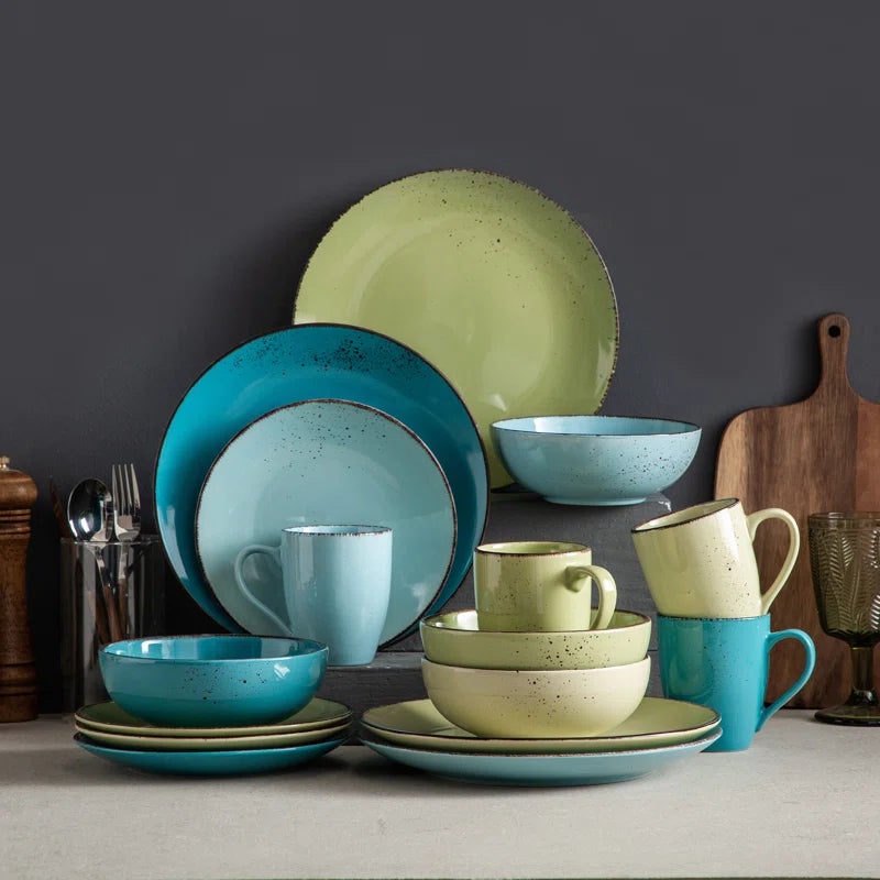 Aagman 16 Piece Stoneware Dinnerware Set - Service for 4