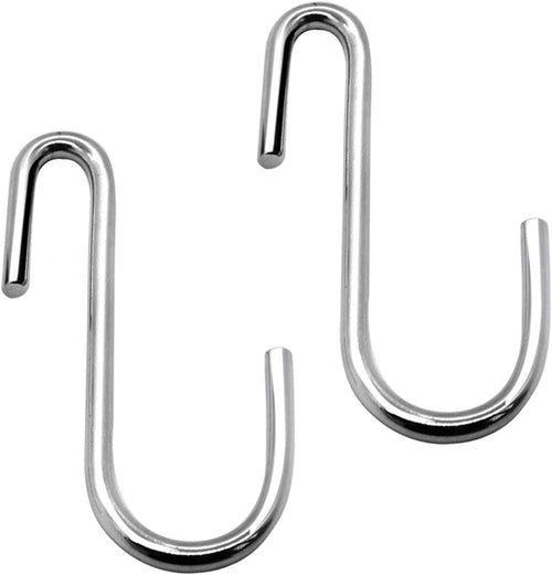 10 Pack Heavy Duty S Hooks Silver S Shaped Hooks Hanging Hangers Hooks for Kitchen, Bathroom, Bedroom and Office: Pan, Pot, Coat, Bag, Plants(10 Pack/Silver/Small)