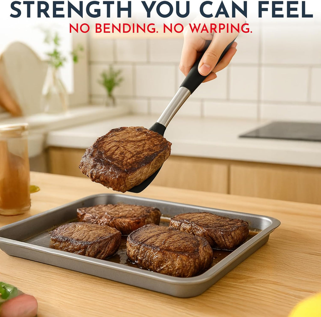 450°F Heat Resistant Silicone Kitchen Utensils Set - 34 Pieces Black Cooking Utensils-Set for Nonstick Cookware - Silicone Spatulas Set, Stainless Steel Handle & Other Kitchen Accessories