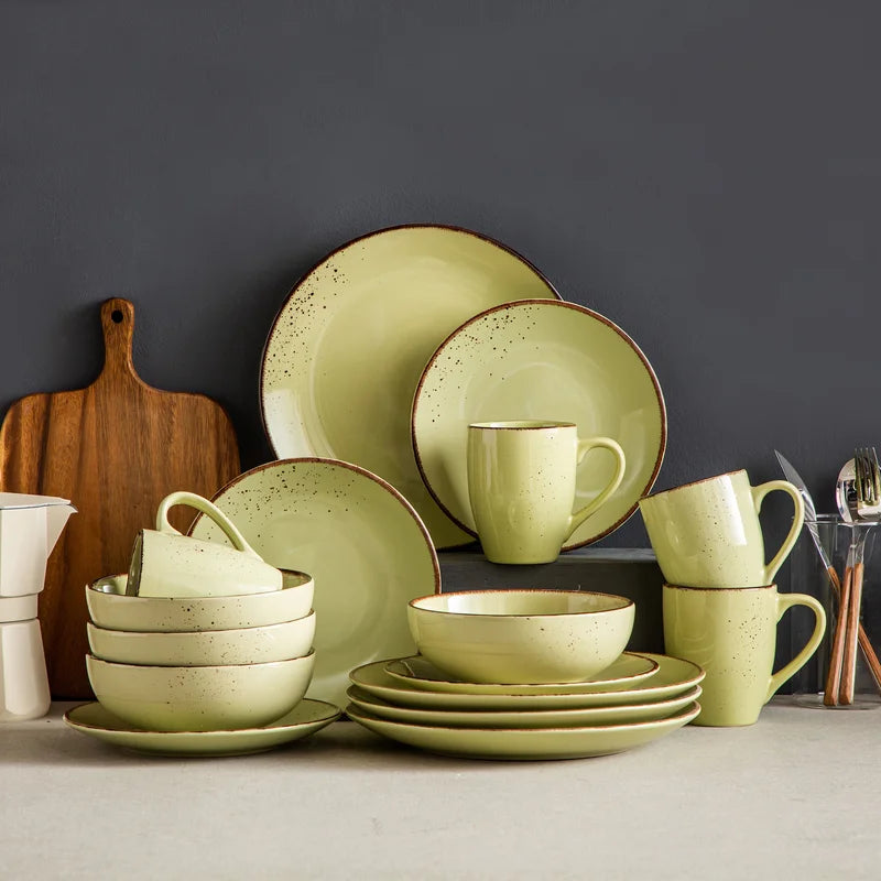 Aagman 16 Piece Stoneware Dinnerware Set - Service for 4