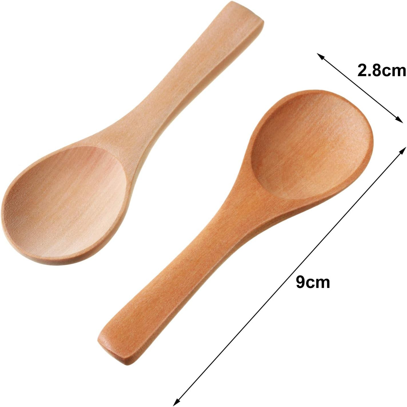 30 Pcs Small Wooden Spoons, 3. 5 Inch Mini Wood Natural Spoons for Jars Tasting Condiments Salt Sugar Coffee Tea Honey Spices, Tiny Wooden Teaspoons for Kitchen Supplies(Several Colors)